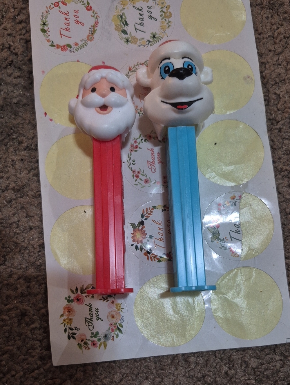 Festive Santa & Snowman Candy Dispensers - Red & Blue
